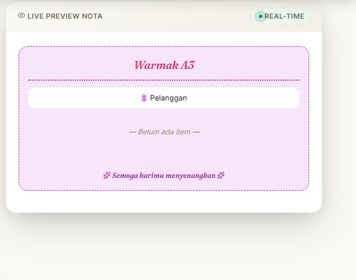 Contoh nota digital gaya Boho Pastel