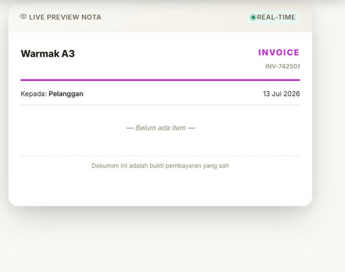 Contoh nota digital gaya Korporat