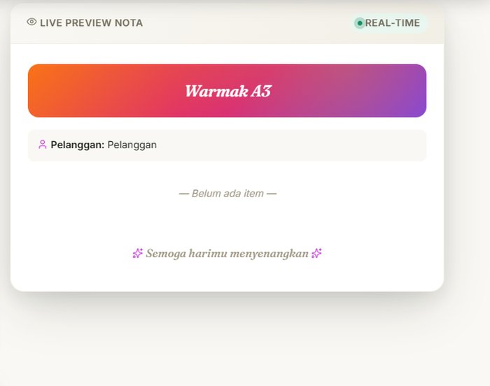 Contoh nota digital gaya Olshop Estetik